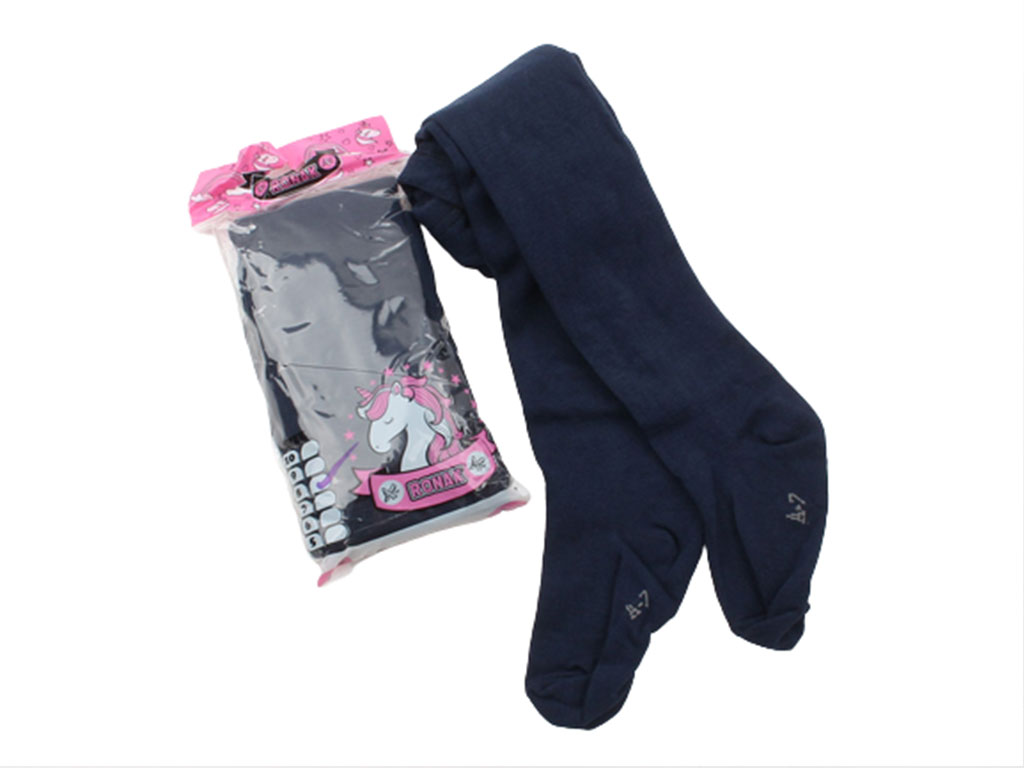 جوراب شلواری ساده سرمه ای رنگ