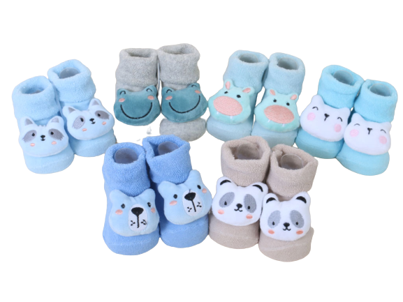 جوراب عروسک دار جغجغه ای نوزادی پسرانه