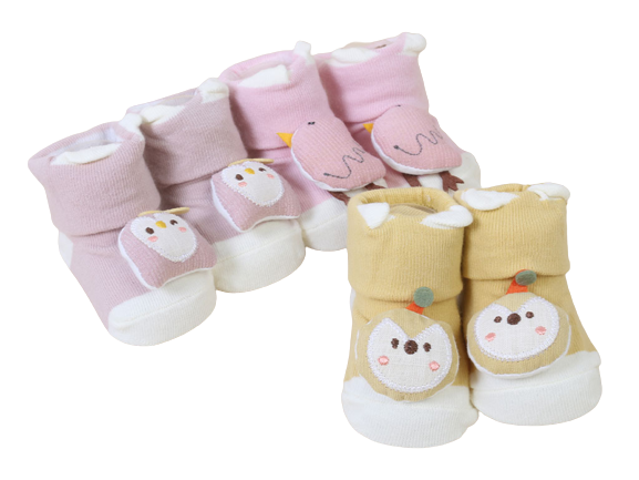 جوراب عروسکی استپ دار نوزادی دخترانه 