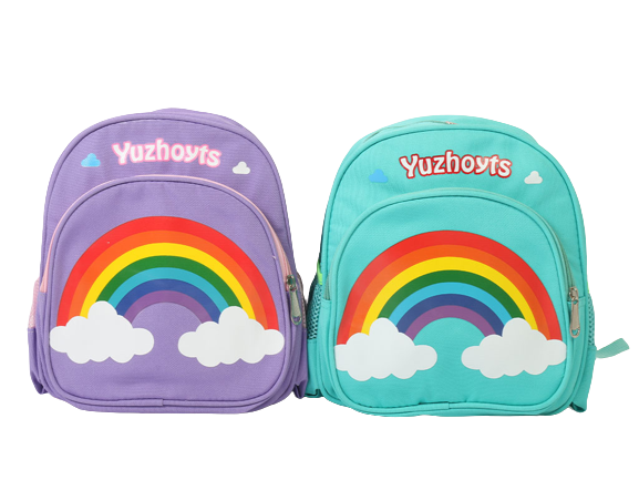 کوله پشتی دخترانه طرح رنگین کمان