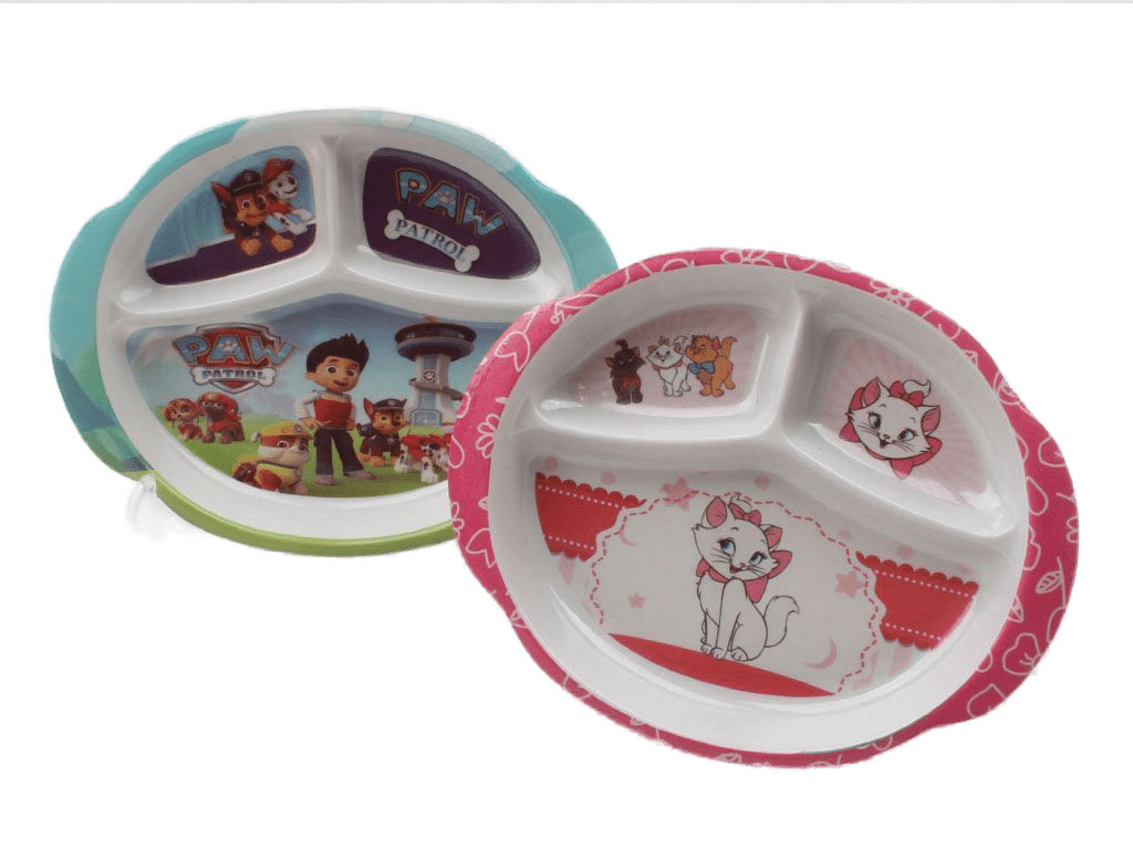 بشقاب ملامین سه تکه (تنوع طرح)