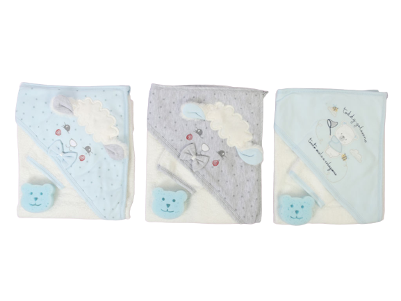 ست حوله نوزادی پسرانه سه تکه اکه بیبی eke baby