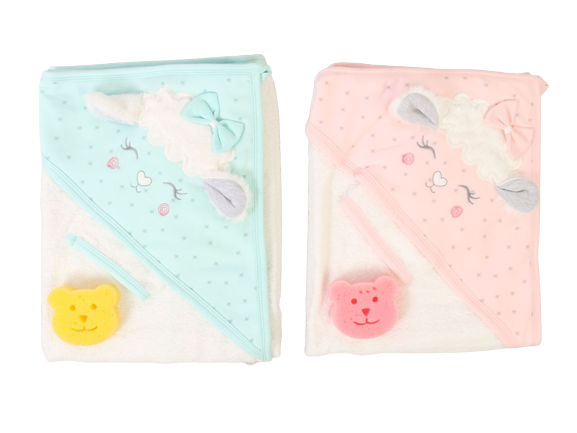 ست حوله نوزادی دخترانه سه تکه اکه بیبی eke baby