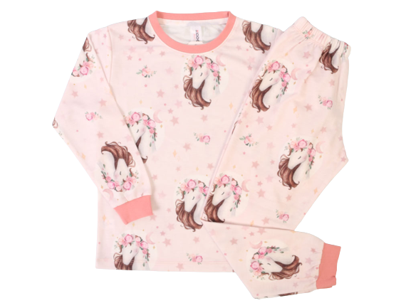 بلوز و شلوار راحتی دخترانه با طرح اسب تک شاخ کیدومکس kido max