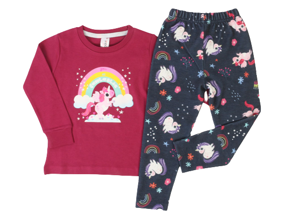 بلوز و شلوار راحتی دخترانه طرح اسب تک شاخ کیدومکس kido max