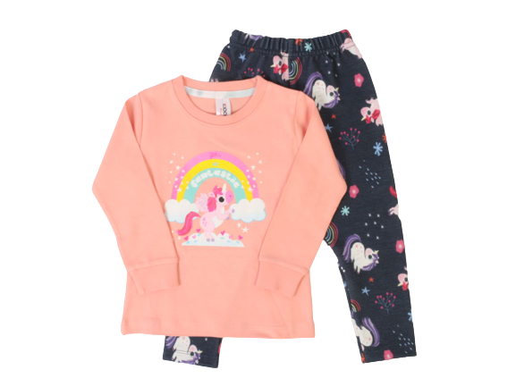 بلوز و شلوار راحتی دخترانه طرح اسب تک شاخ  کیدومکس kido max