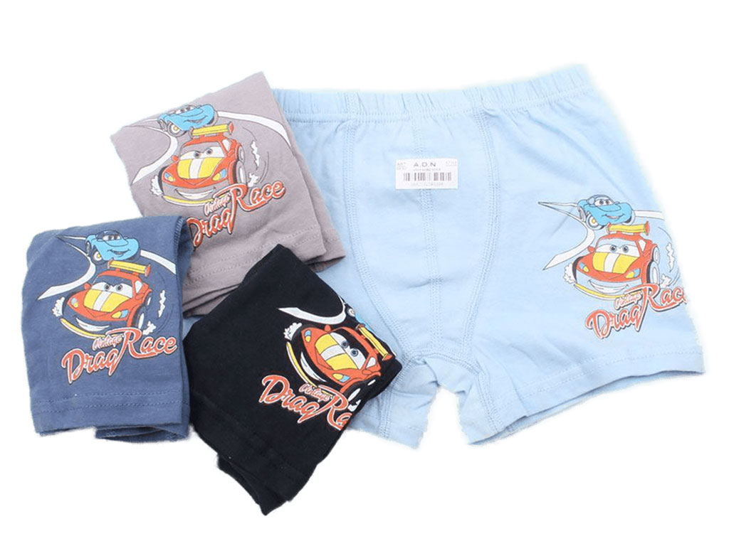 شورت پادار طرح ماشین مسابقه (7-6 سال)