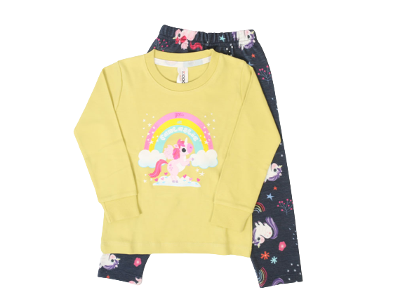 بلوز و شلوار راحتی دخترانه طرح اسب تک شاخ کیدومکس kido max