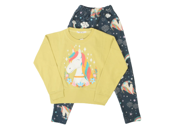 بلوز کراپ و شلوار راحتی دخترانه اسب تک شاخ کیدومکس kido max