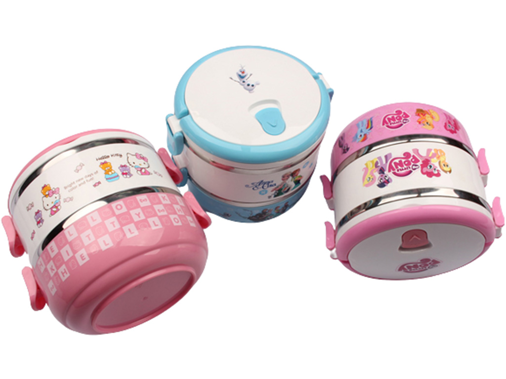 ظرف غذای استیل دو طبقه