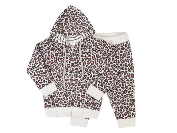 سویشرت و شلوار دخترانه طرح پلنگی ریچ گرلز rich girls