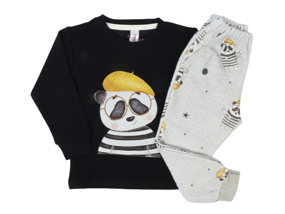 بلوز و شلوار راحتی پسرانه طرح خرس کیدومکس kido max