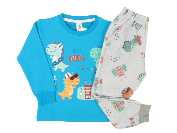 بلوز و شلوار راحتی پسرانه طرح دایناسور کیدومکس kido max