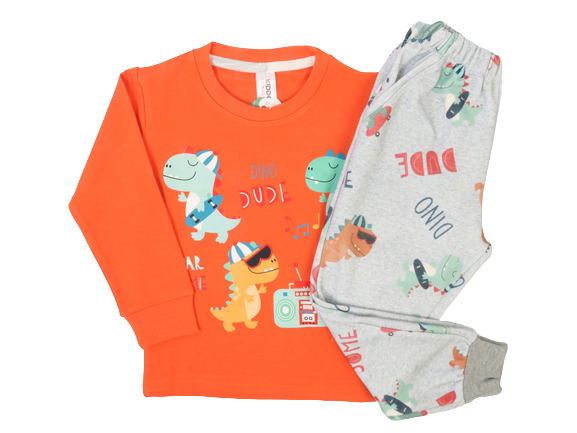 بلوز و شلوار راحتی پسرانه طرح دایناسور کیدومکس kido max