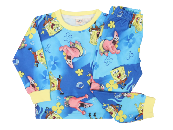 بلوز و شلوار راحتی پسرانه طرح باب اسفنجی کیدومکس kido max