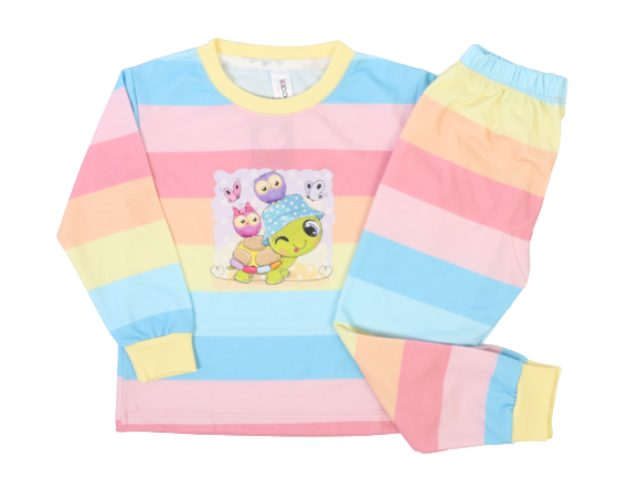 بلوز و شلوار راحتی دخترانه طرح لاک پشت کیدومکس kido max