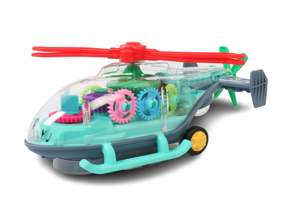 هلی کوپتر موزیکال و چراغدار چرخ دنده ای اسباب بازی