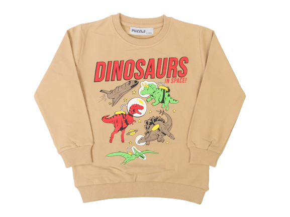 بلوز پسرانه طرح دایناسور پازل puzzle