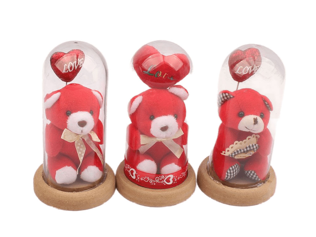 گوی شیشه ای خرس قرمز