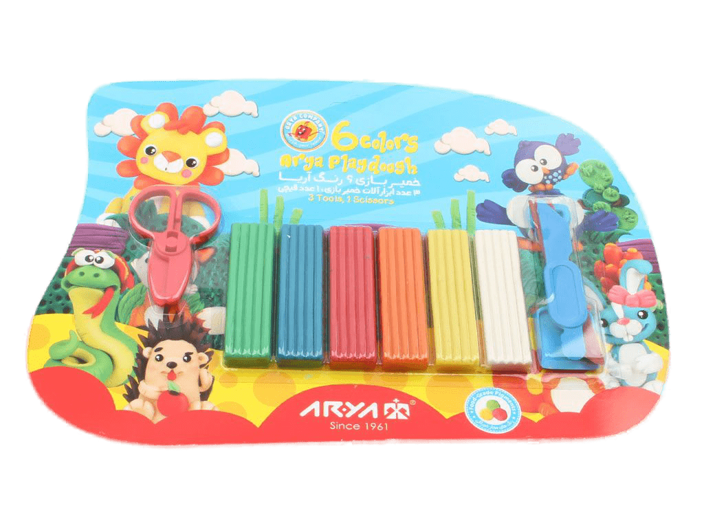 خمیر بازی 6 رنگ آریا