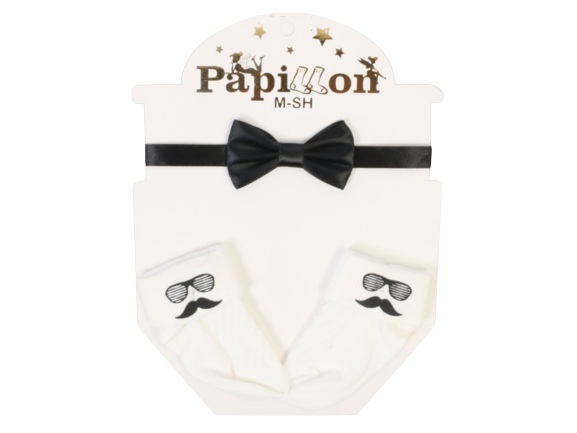 ست پاپیون و جوراب طرح سبیل پاپیلون papillon