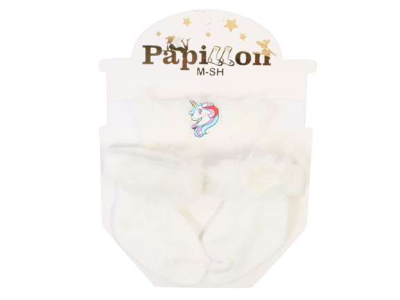 ست جوراب و هدبند طرح پولیشی پاپیلون papillon