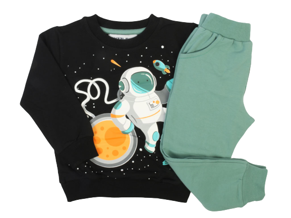 بلوز و شلوار پسرانه طرح فضانورد پازل puzzle