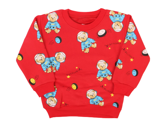 بلوز پسرانه طرحدار داخل مخمل