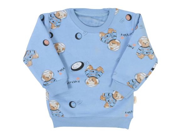 بلوز پسرانه طرحدار داخل مخمل