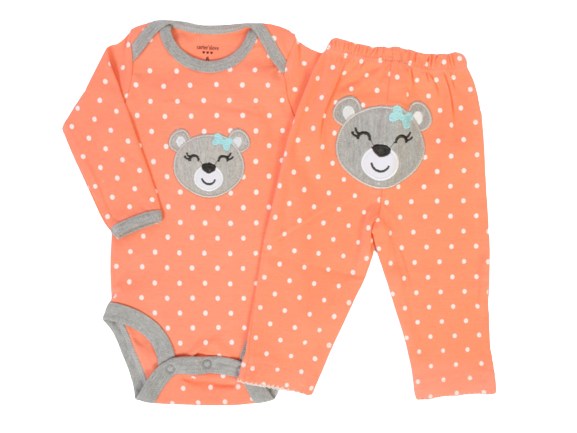 بادی و شلوار دخترانه خالدار کارترز carters