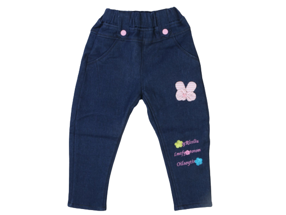 شلوار جین توکرکی کمرکش دخترانه