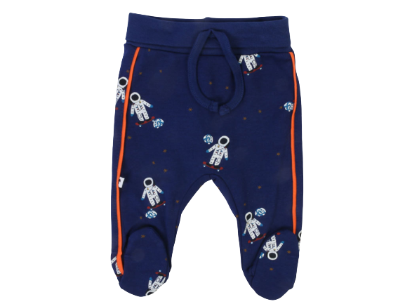 شلوار راحتی جوراب دار پسرانه طرح فضانورد کارامل caramell