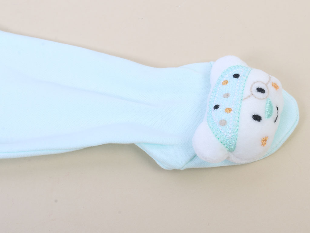 شلوار جوراب دار نوزادی عروسکی جغجغه ای مینی داملا mini damla