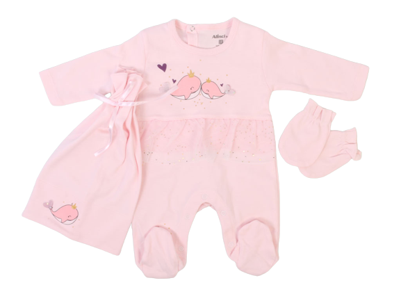 ست سرهمی جورابدار، کلاه و دستکش نوزادی آلینسی بیبی alinci baby