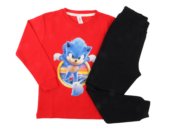 بلوز و شلوار پسرانه طرح سونیک کیدومکس kido max