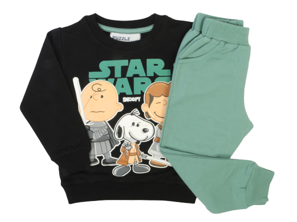 بلوز و شلوار پسرانه طرح اسنوپی پازل puzzle