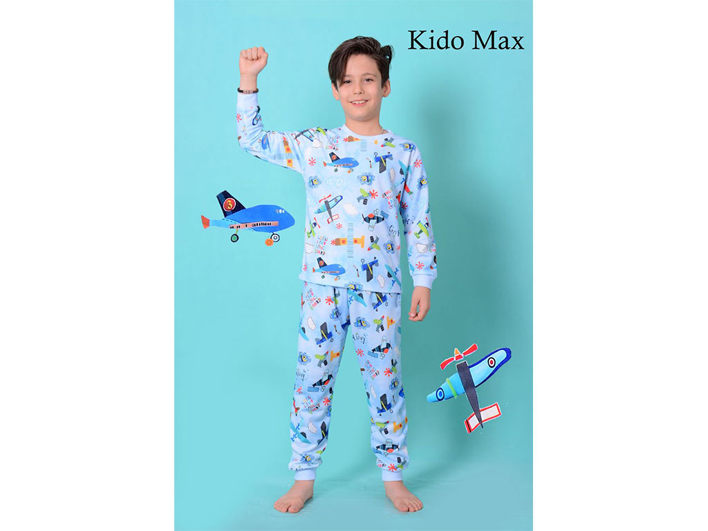 بلوز و شلوار راحتی پسرانه طرحدار کیدومکس kido max