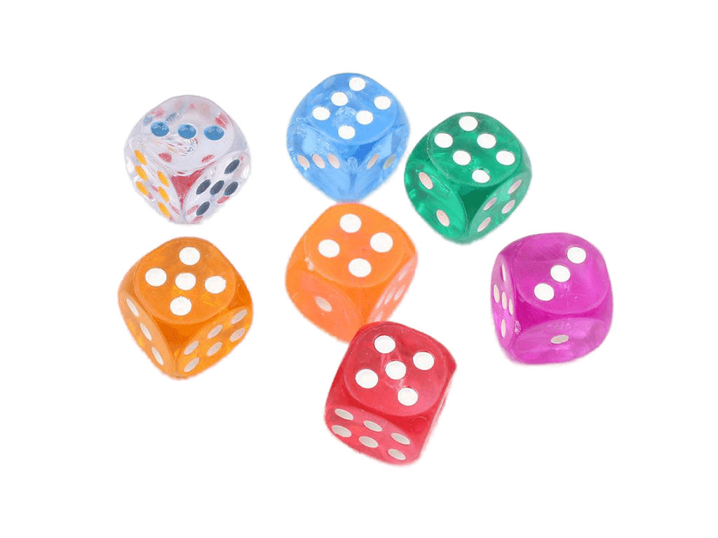 تاس رنگی سایز بزرگ (2 عددی)