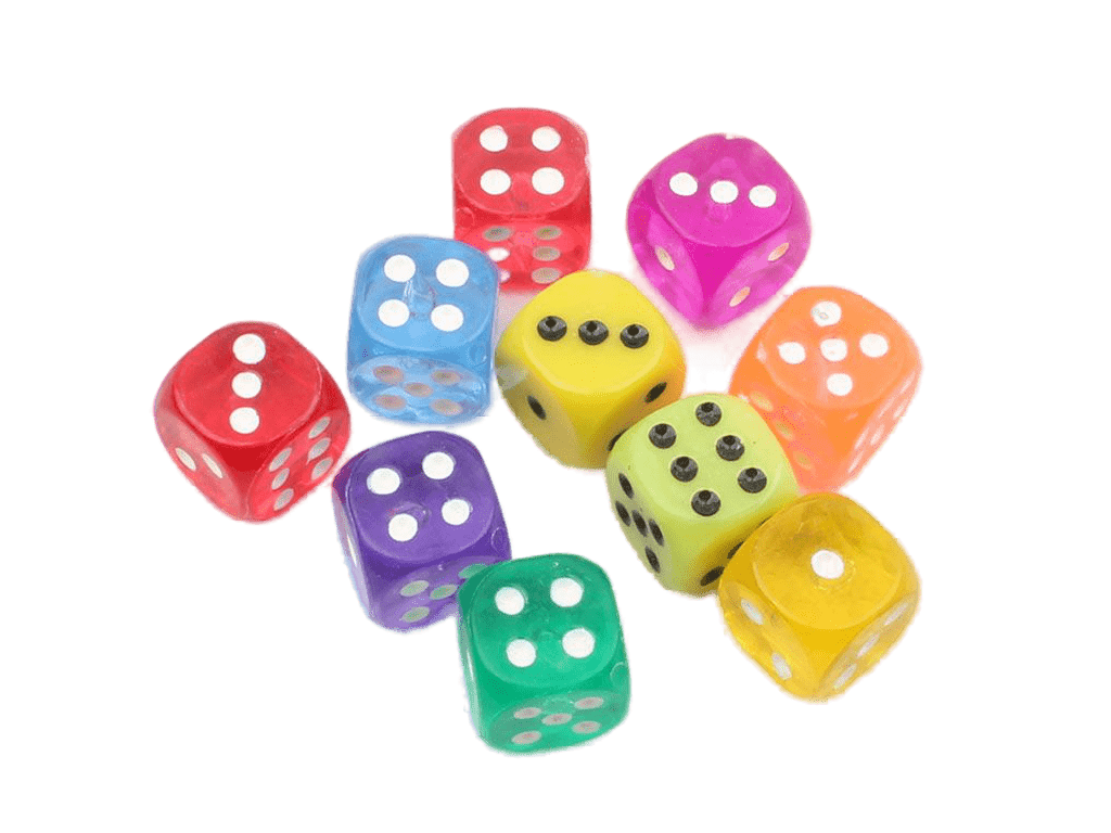 تاس رنگی سایز کوچک (2 عددی)