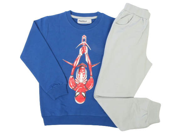 بلوز و شلوار راحتی پسرانه طرح مردعنکبوتی پازل puzzle