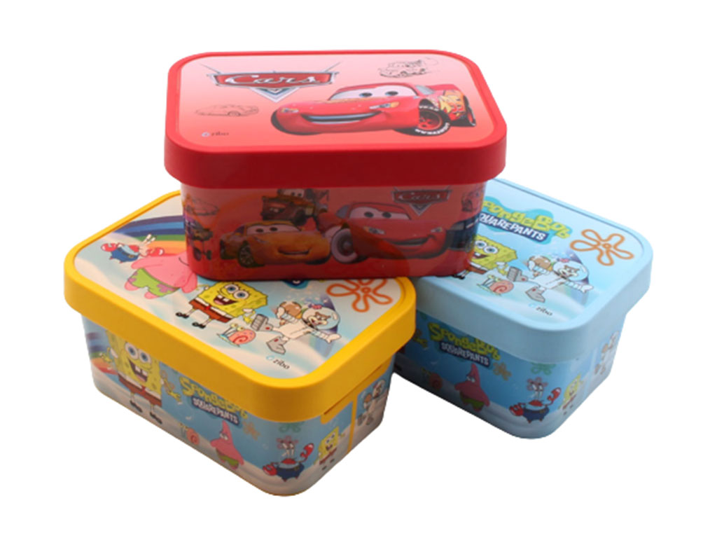 جعبه طرح باب اسفنجی و مک کوئین (سایز کوچک)