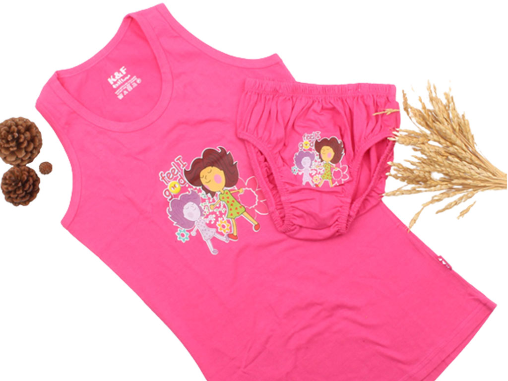 ست زیرپوش و شورت اسلیپ سرخابی رنگ (9-8 سال)