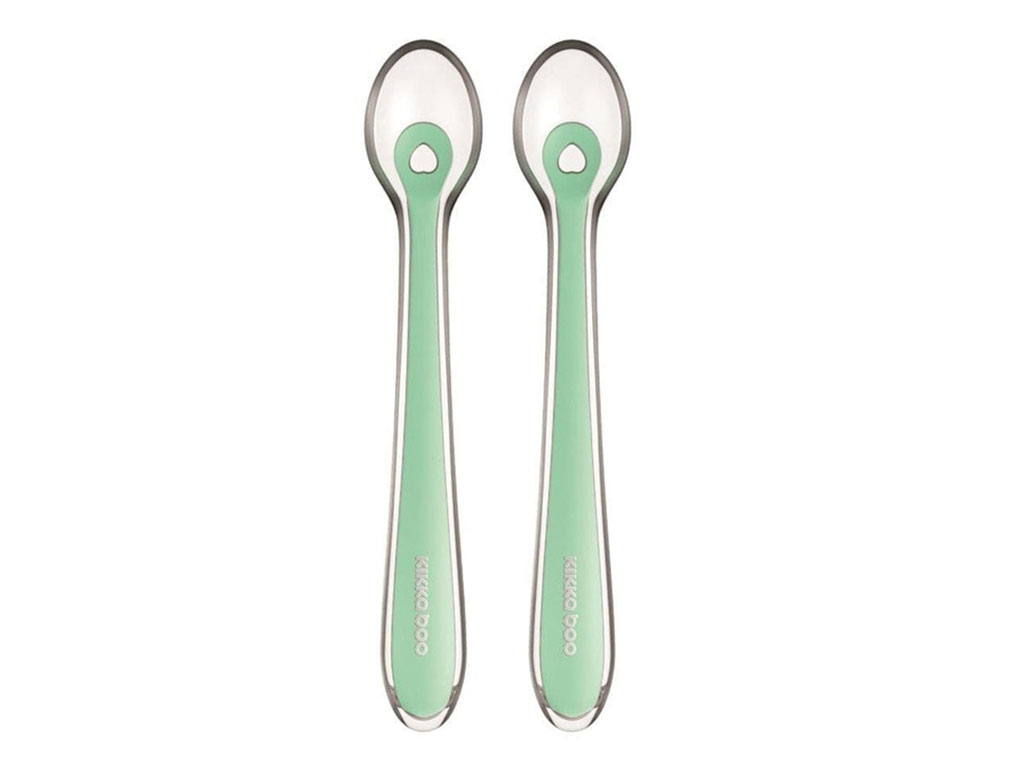 قاشق نوزادی سیلیکونی دوعددی کیکابو kikka boo