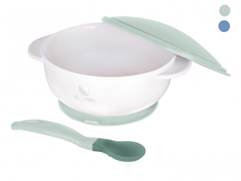 ظرف غذای چسبان و قاشق حرارتی نوزادی کیکابو kikka boo
