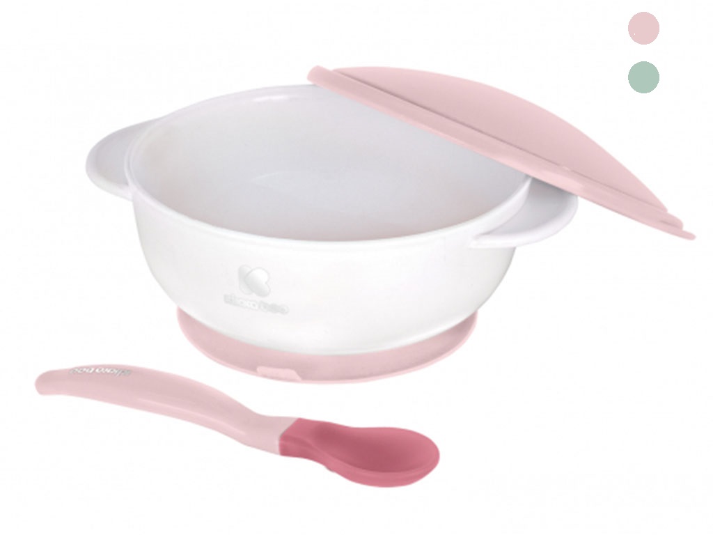 ظرف غذای چسبان و قاشق حرارتی نوزادی کیکابو kikka boo