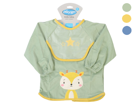 پیشبند آستین دار مخمل کبریتی پلی گرو playgro