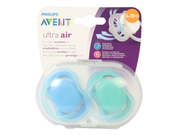 پستانک ارتودنسی دوعددی مدل ultra air فیلیپس اونت philips avent
