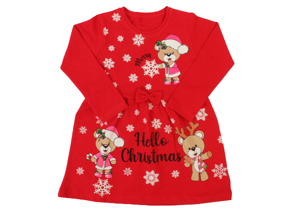 پیراهن دخترانه طرح کریسمس سرکا unruly serka