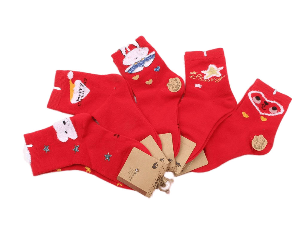 جوراب ساق دار قرمز رنگ (8-6 سال)