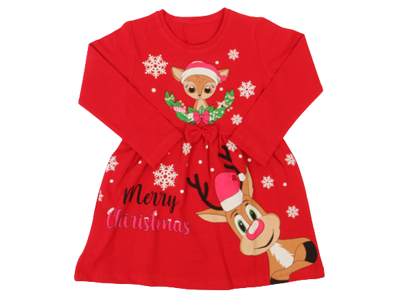 پیراهن دخترانه طرح کریسمس سرکا unruly serka